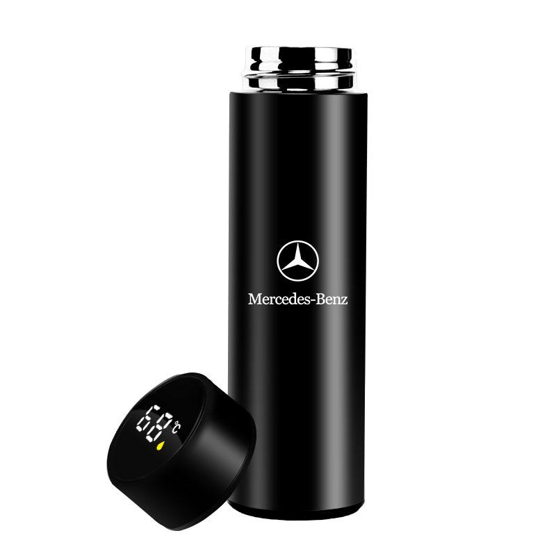 Car Smart Thermos Bottle With Temperature Display Coffee Cup For Mercedes Benz AMG A C E GLC GLA GLE GLB Class W177 W205 W212 W213 X253 X156 W166 X247