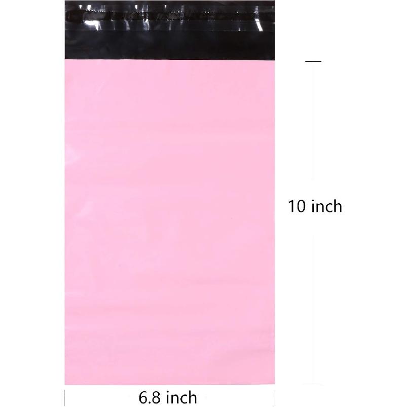 6.8 x 10 inch Pink Poly Mailer Envelopes Shipping Bags with Self Adhesive Strip, Waterproof and Tear-Proof Postal Bags, Pack of 50