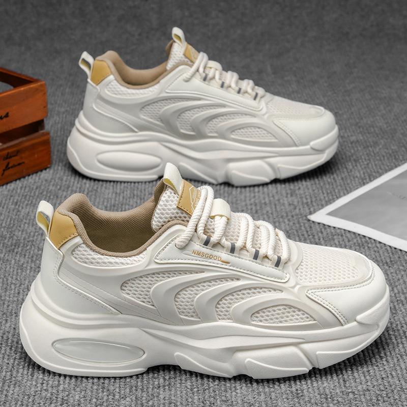 Autumn men's shoes new breathable mesh running shoes men's trend versatile non-slip thick-soled sports and leisure shoes