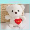 Cute Animal Plush Bear Toy With Heart Accent Great For Valentine's And Qixi Festival