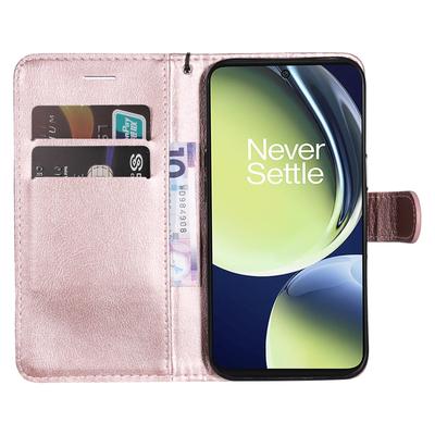 For OnePlus Nord CE 3 Lite 5G/Nord N30 5G Case Solid Color Leather Mobile Cover Wallet Stand with Strap