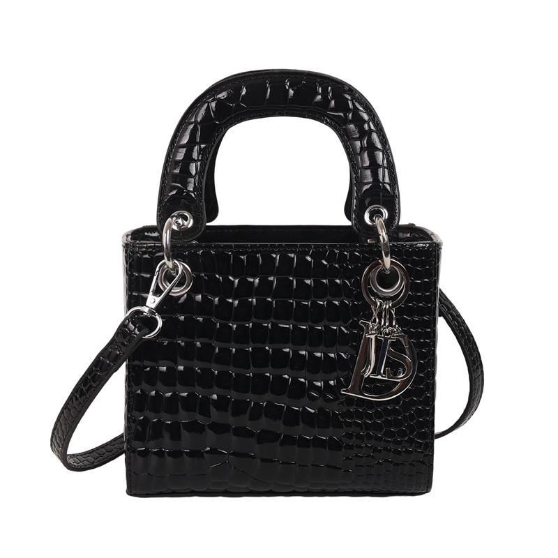 2026 Autumn Princess Diana Crocodile Pattern Mini Handbag - Versatile Luxury Shoulder Crossbody Bag