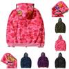 Bape Popular Ape Mens Shark Jaw Camo Full Zipper Hoodie Sweats Jacket Coat