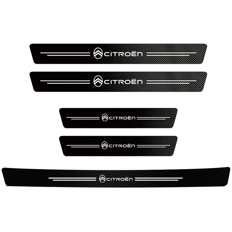 1/4/5 Stück Auto Türschweller Kratzschutz Dekor Karbonfaser Aufkleber für Citroen C3 C4 Berlingo C1 Jumper C5 C6 C2 2CV VTS DS3 DS4 DS5