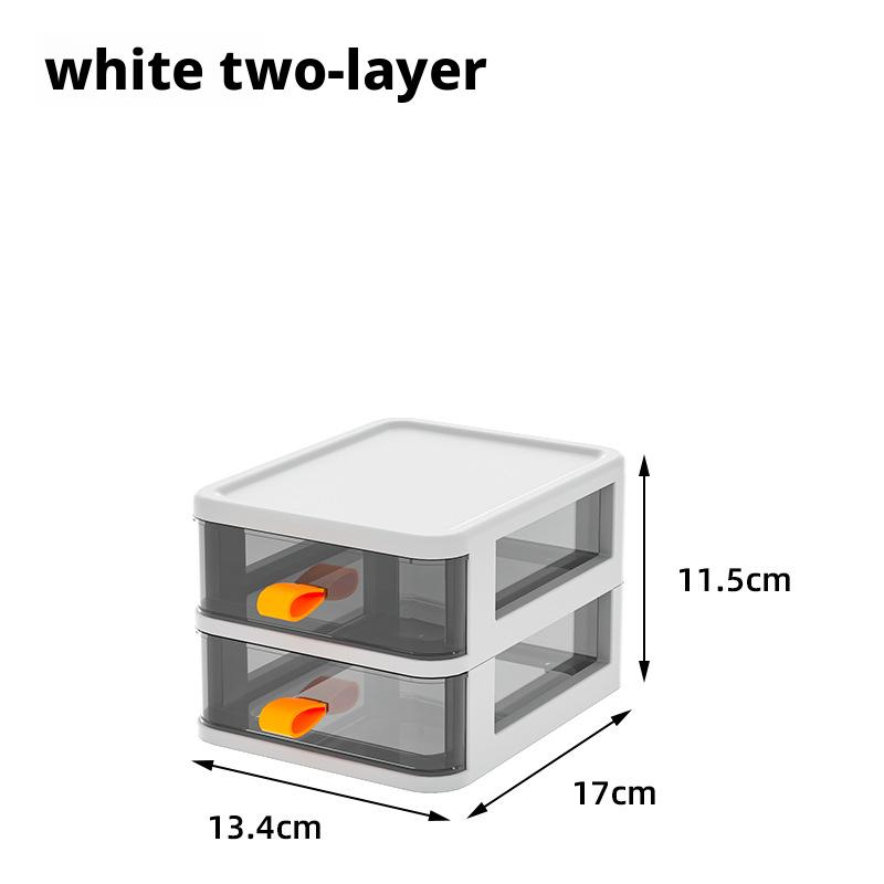 Cabinet Transparent Desktop Storage Box Sundries Storage Cosmetic Storage Box Multi-Layer Drawer Desktop Stationery Storage Box