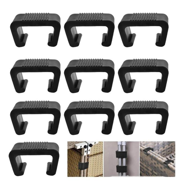 Outdoor Furniture Plastic Clamps Durable 8pcs Anti Deformed Tear Resistant Furniture Connectors Wicker Chair Fasteners