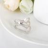 2026 European and American Light Luxury Jewelry Index Finger Ring V Letter Micro-inlaid Ring Women's Multi-layer Full Diamond Wide-sided Ring