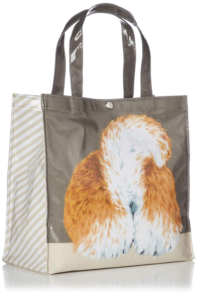 Goo Goo World Shiba Inu Print Eco Tote 24cm W x 24cm H x 13cm D not Women's Bag, 36502302, Khaki, (Handles included)