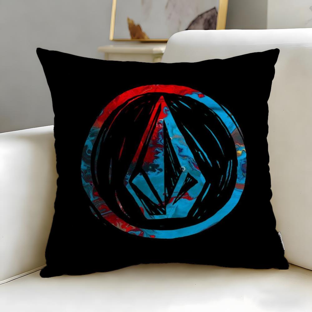 classic fashion brand Volcom Cushion Cover Soft  EasyWash Pillow Case  Versatile for Couch Bed Travel and Office