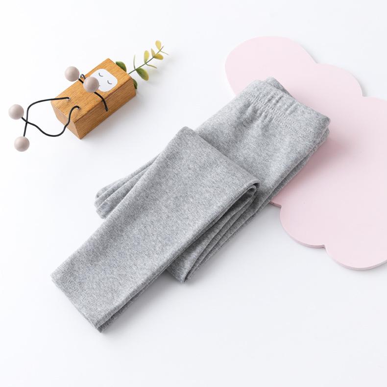 Spring and Autumn Girls' Pants Candy Colored Matte Warm Children's Bottom Pants Cotton Can Be Worn Inside Out Children's Pants