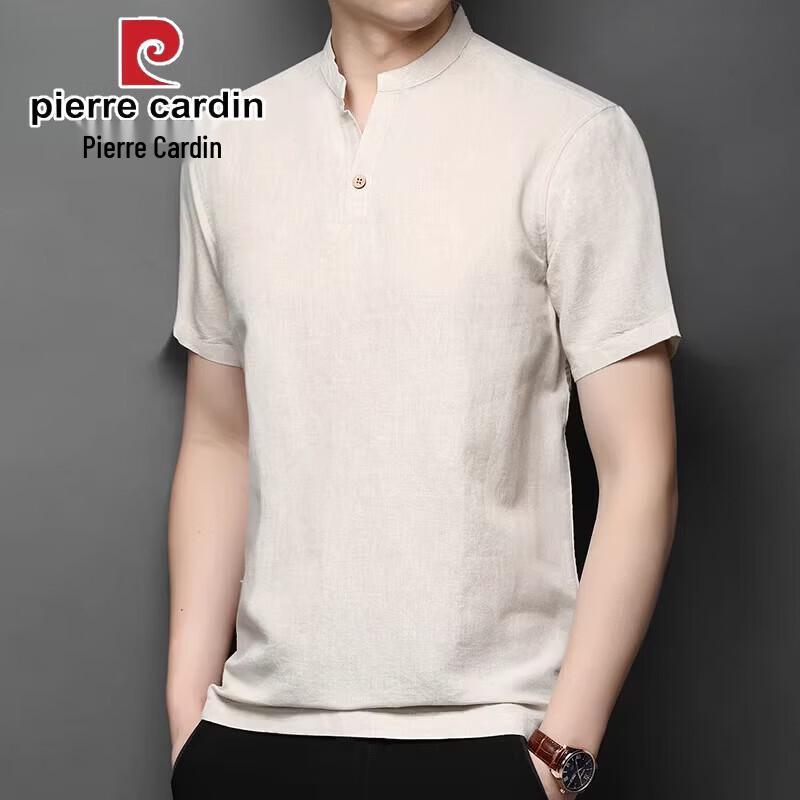 Pierre Cardin Men s Linen Blend V-Neck Short Sleeve T-Shirt 3XL