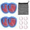 Toss and Catch Ball Game Set, LED Glow Sticky Ball Game Set with 4 Catchers and 6 Soft Baseballs for Kids, Indoor