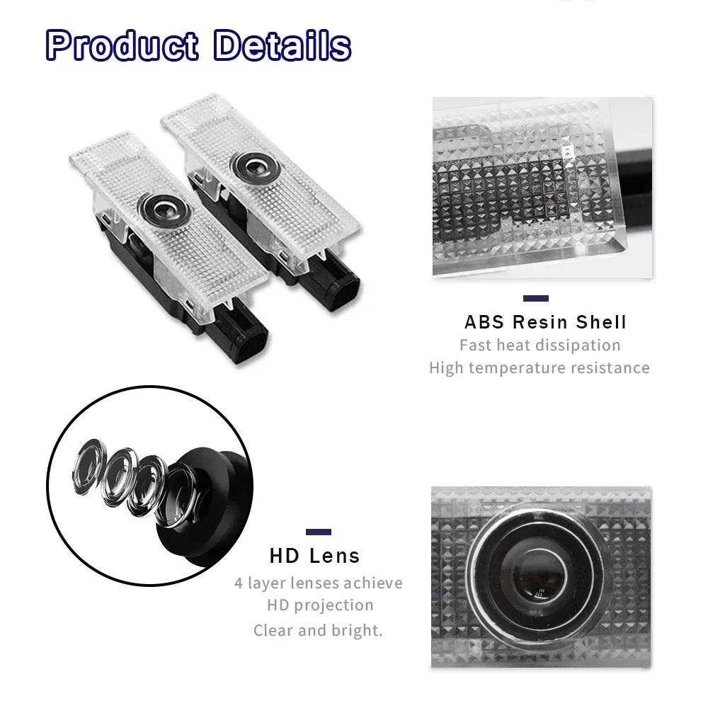 2Pcs Led Car Door Projector Laser Logo Light For Alfa Romeo Giulietta 2011-2019 Giulia Stelvio 2017-2023 Welcome Ghost Lights zl5