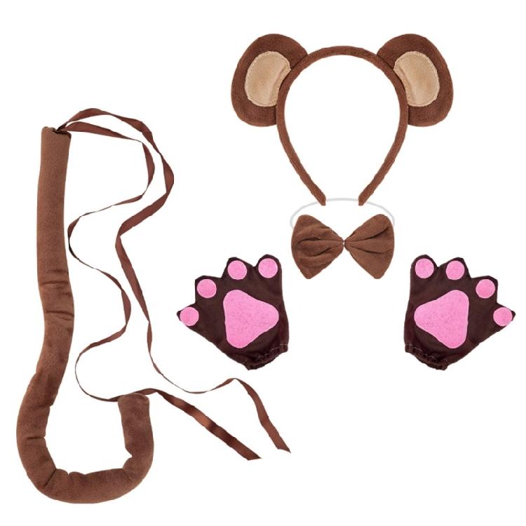 

Children Monkey Costume Set Animal Lemur Dress up Outfit Halloween Animal Costume Set for Halloween Christmas Cosplay