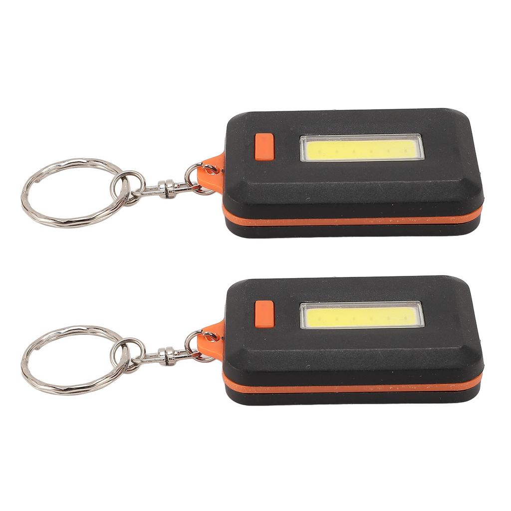 2Pcs Mini Emergency Light Portable Pocket Key Chain Flashlight for Outdoor Cycling Fishing