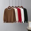 Cross-Border K-style Fall and Winter Beaded Pullover Sweater Women Round Neck Long Sleeves Knitwear Loose Slim Looking Elegant Bottoming Shirt Women