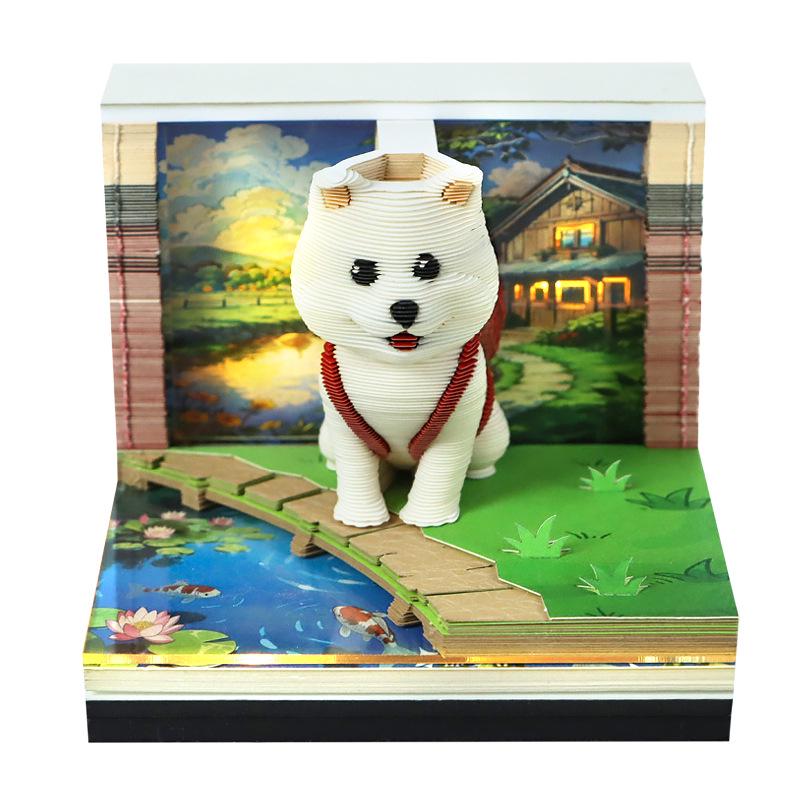 3D Stereoscopic Sticky Note Sculpture 2026 Calendar: Creative Tear-off Convenience Pad and Desktop Ornament