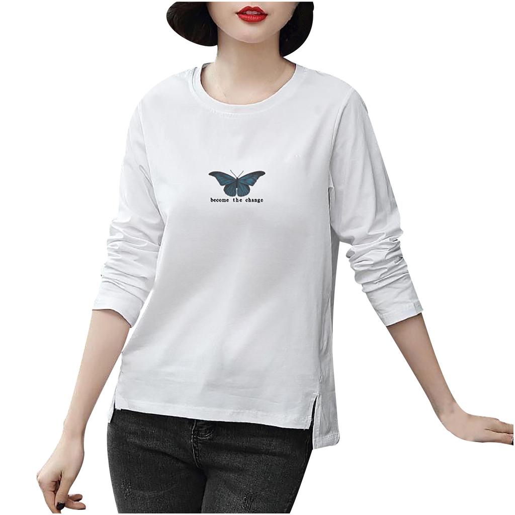 Fashion Women Casual Long Sleeve Printed  Blouse Ladies T-Shirt Tops