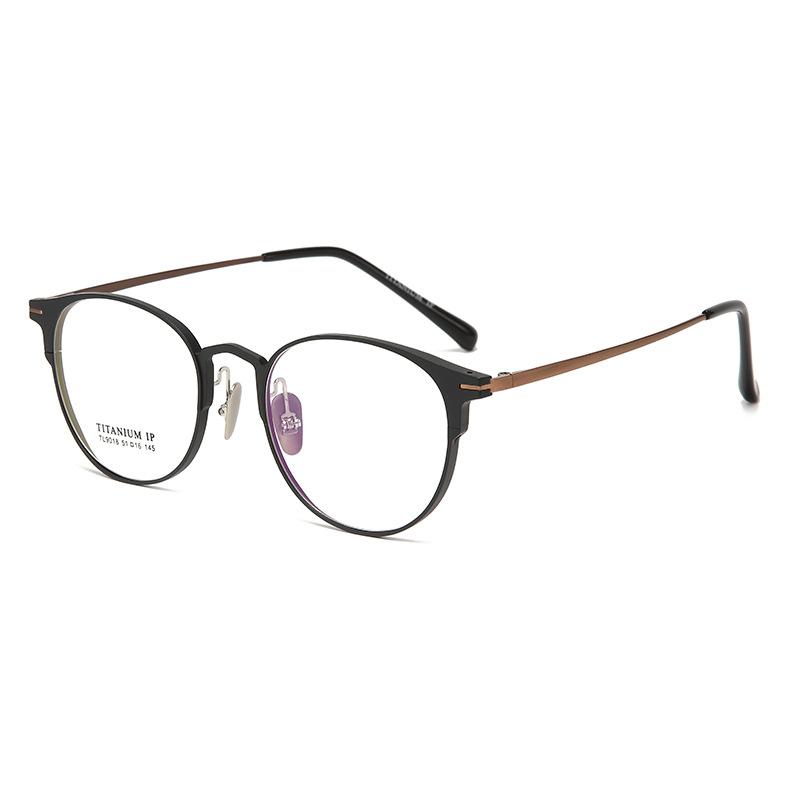 

ALICIA Small Size Fashion Retro Round Full Frame Pure Titanium Aluminum Magnesium Glasses Optical Prescription Frames Man Woman черный коричневый