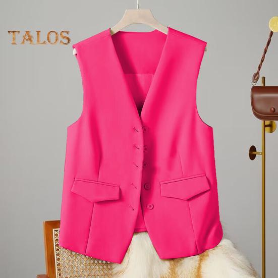 Damen Stickweste Mit V-Ausschnitt - Elegante ärmellose Weste Für Business & Casual