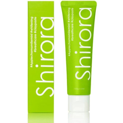 

Shirora Toothpaste Whitening and Bad Breath Care [Abrasive-Free Formula for Gentle Teeth x 100g] (Apple Chamomile Mint)