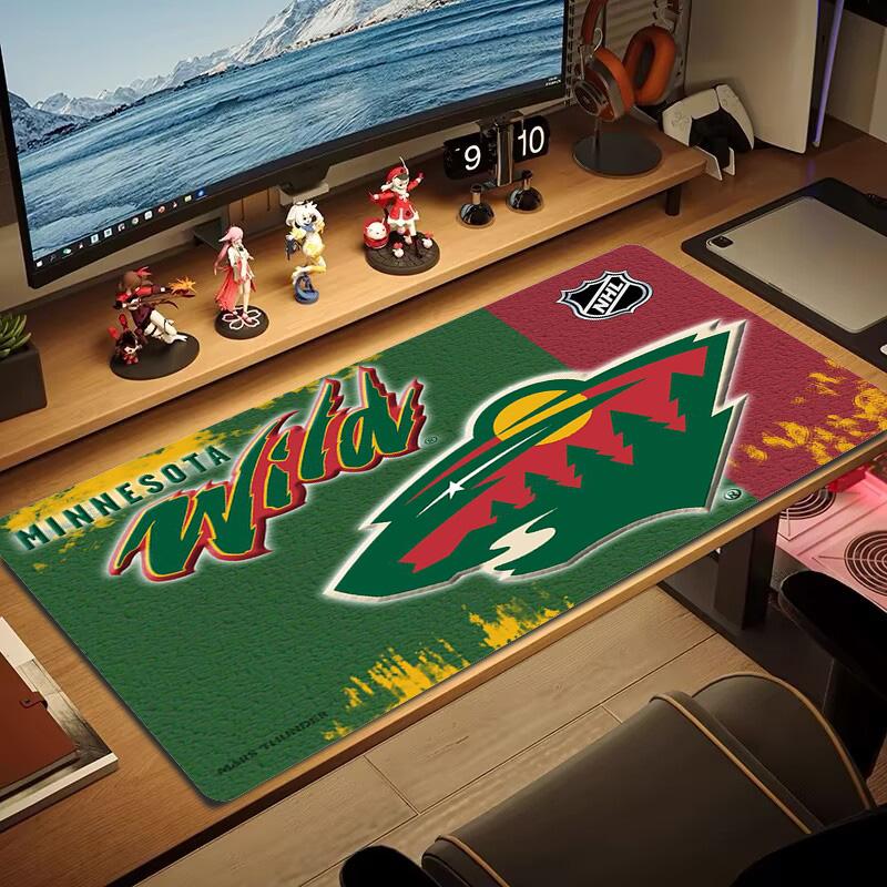 Minnesota Wild Color Mouse Pad Large Gaming Table Cushion Non-slip Laptop Tablet Big Mousepad XXL Mat Mini PC Playmat With Lock Edge