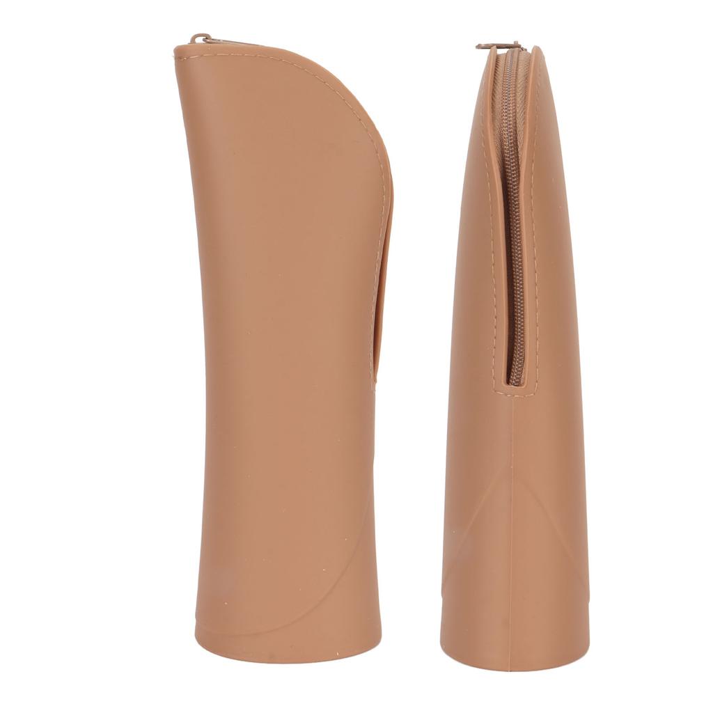 Stand Up Makeup Brush Bag Zipper Closure Compact Portable Travel Cosmetic Brush Organizer Bag Pouch 