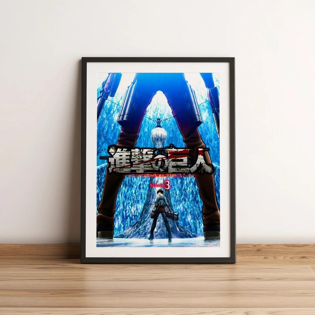 Attack on Titan Plakát Dekorativní obrazy Nástěnná malba Japonské klasické anime Ložnice Obývací pohovka Nástěnná umělecká domácí dekorace