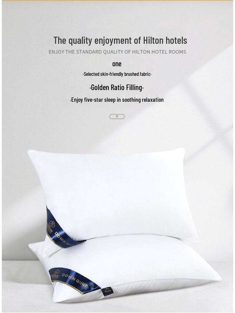 Durable 48x74cm Hotel Pillow Set - High Loft, Plush, Home Gift, Pair of 2