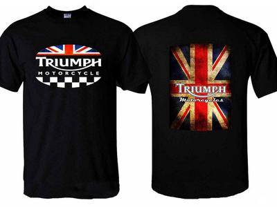 Triumph Rac T-shirt Triumph Motorsports T-shirt Van Csndicestore, Unisex 2-zijdig