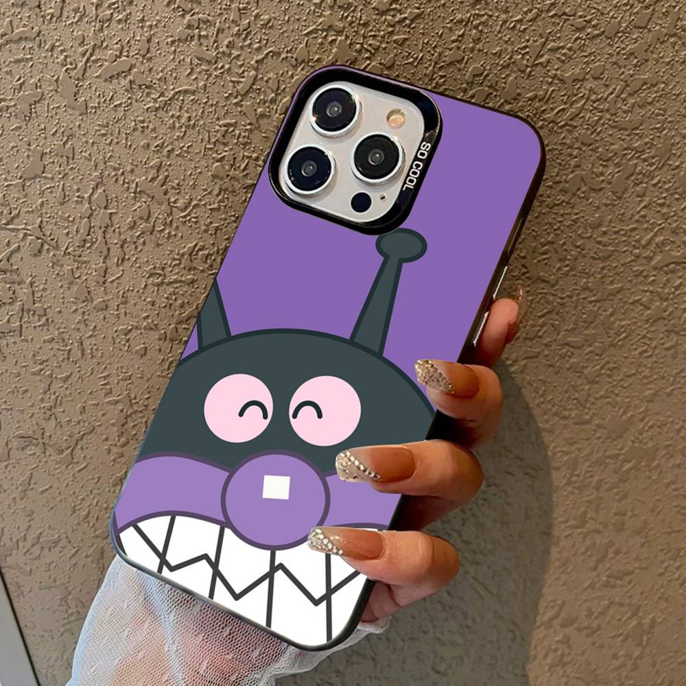 

Children Anime A-Anpanman Phone Case For IPhone 17 16 15 14 11 12 13 Pro Max Plus Pro Colored Silver Cover iPhone 14