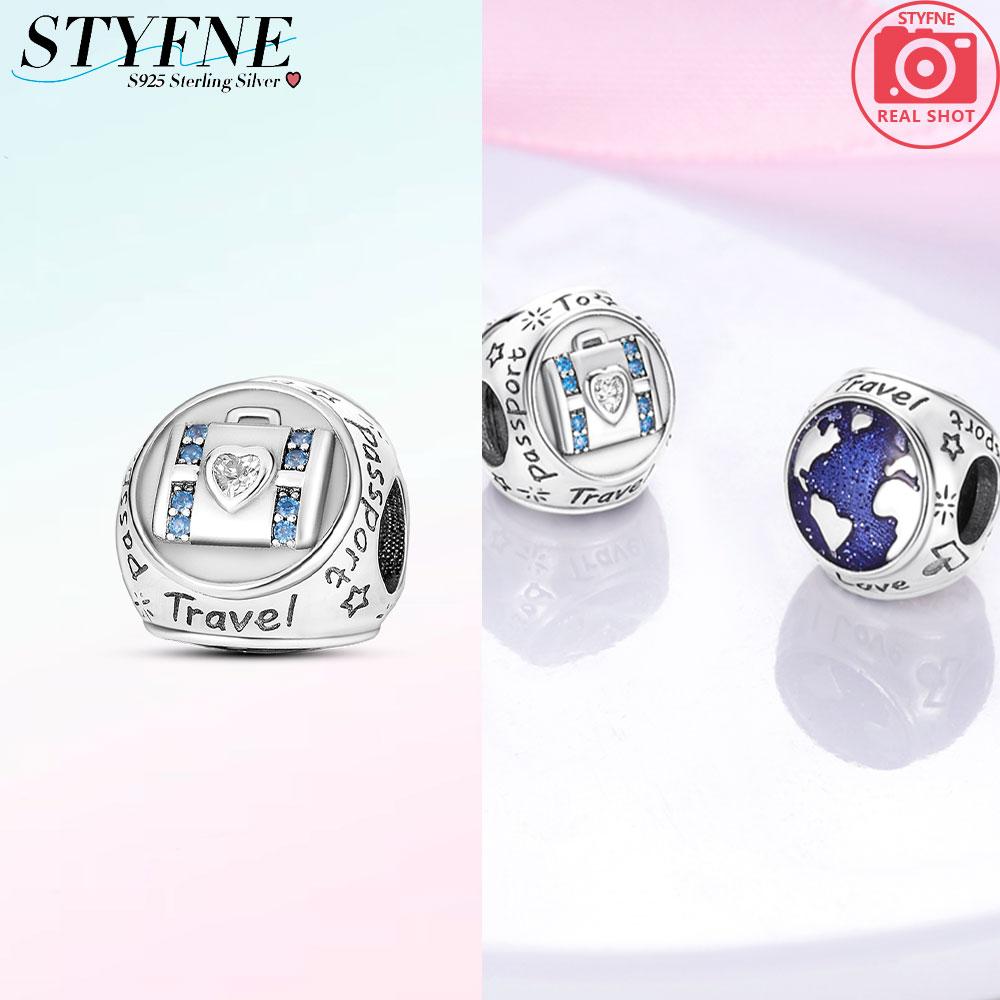 

Charms Copper Luggage, Airplane, Earth, Travel Beads Fit Charms Plata Original Bracelet Beads Women Jewellery Making Diy
