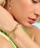 Olivia Burton Trend Aventurine Cabochon Gold Gemstone Toggle Bracelet Women's (24100355)