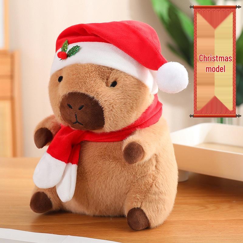 Lion-Style Capybara Plush Toy - New Year Gift for Kids with Card