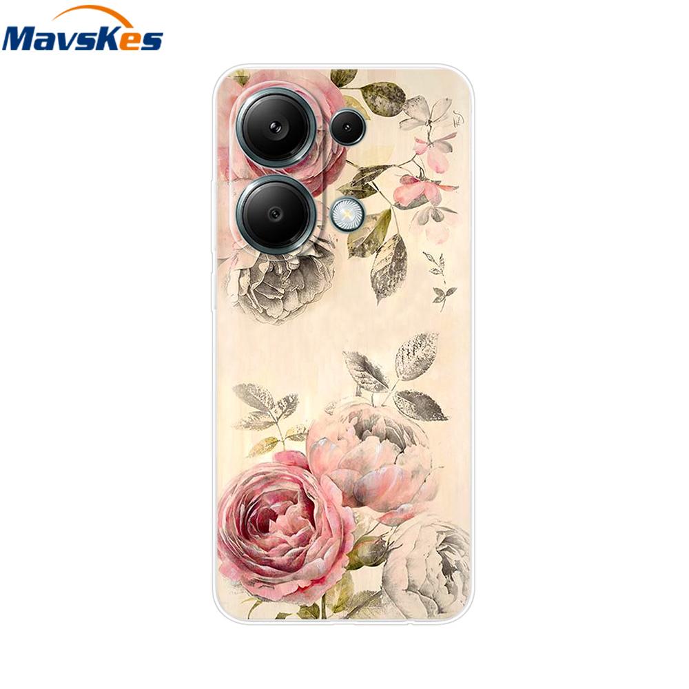 For Poco M6 Pro Case For Xiaomi Poco M6 Pro 4G Cover Fundas Coque Camera Protector Soft Silicone Phone Back Case For Poco M6 Pro