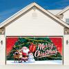 2D Santa with Gift and Christmas Tree Photography Background