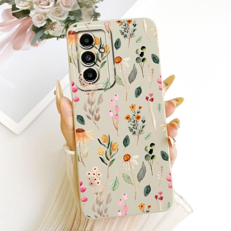 For Samsung Galaxy A05s A05 Cute Cat Flower Cartoon Phone Case For Samsung A05 A 05 05S A05S Shockproof Soft Silicone Cases