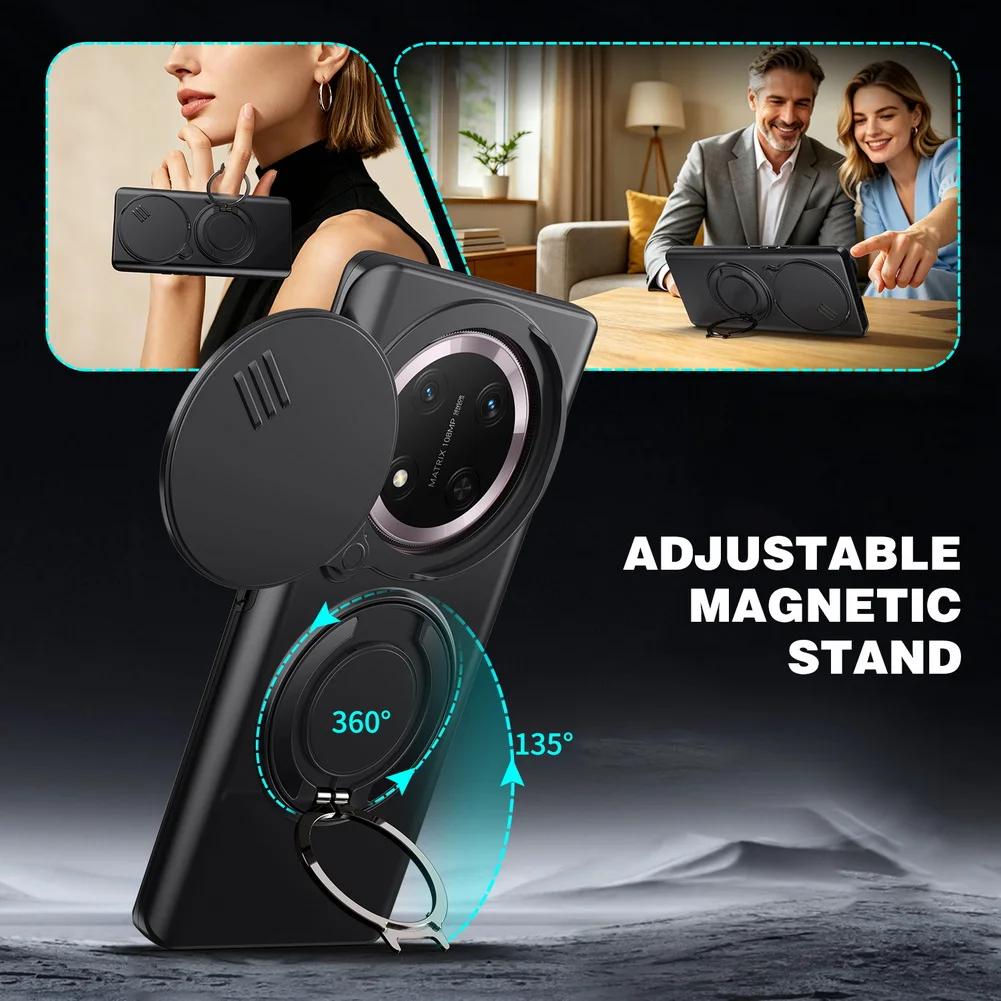 Adjustable Magnetic Stand Holder Case for Honor Magic 8 Lite 7 6 Lite Honor X9D X9C X9B X9A Dual Layer Full Protective Cover