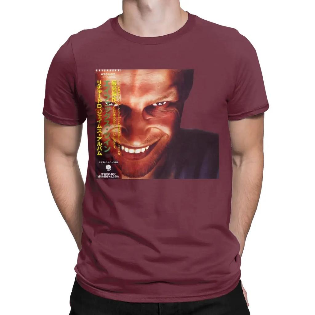 Aphex Twin - Richard D T-shirt da Uomo in Cotone T-shirt Divertenti Girocollo Maglietta a Maniche Corte Abbigliamento Taglie Forti