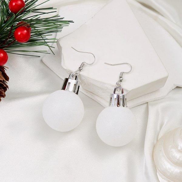 Weihnachtsstern Schneeflocke Kugelform Glühbirne Ohrringe Hängehaken Für Frauen Ohrhänger Drop Weihnachten Deko Party Schmuck Geschenk