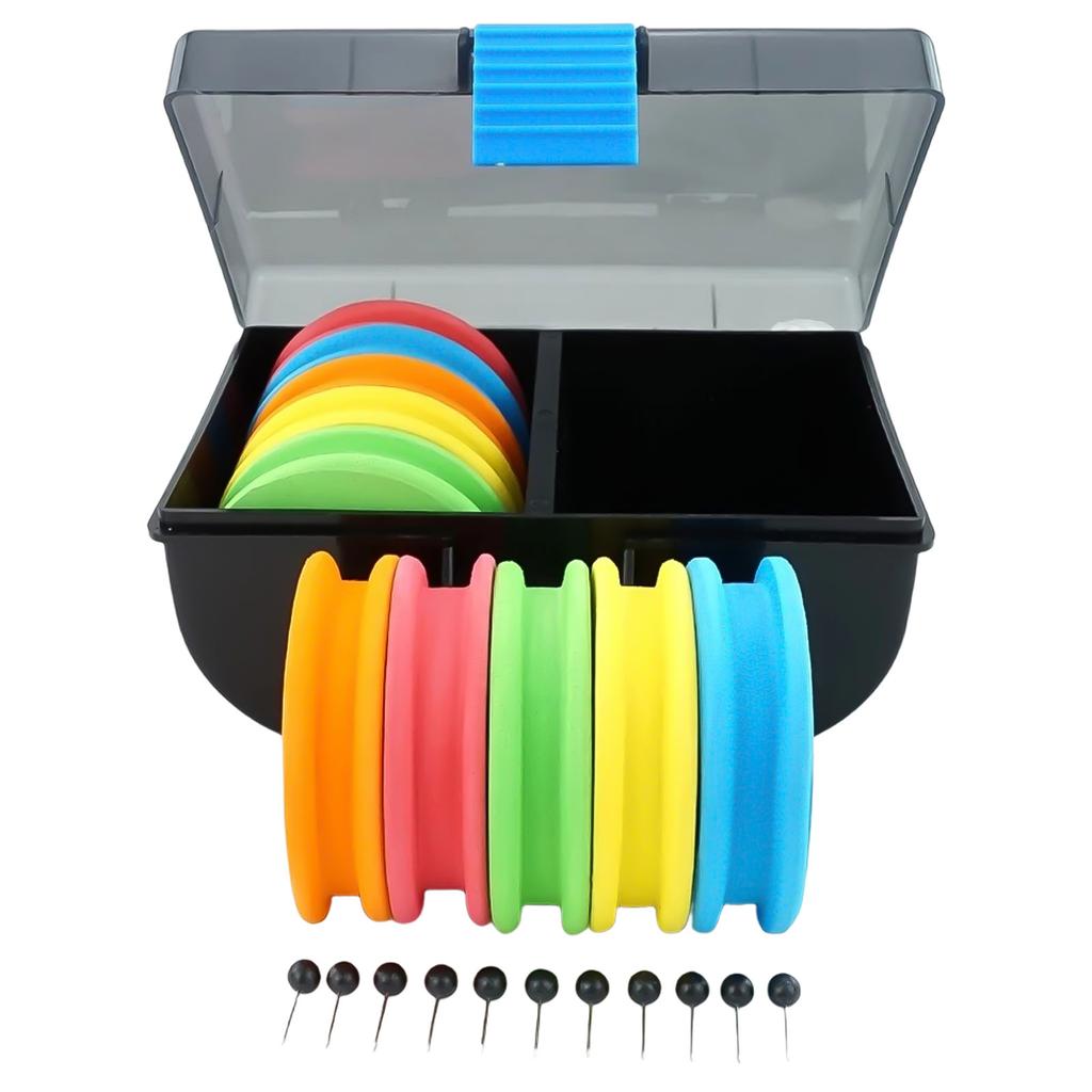 10pcs Foam Spools Line Leader Wire Board Winding Line Board Carp Fishing Rig Winders Hook Rig Holder Fishing Line Holder