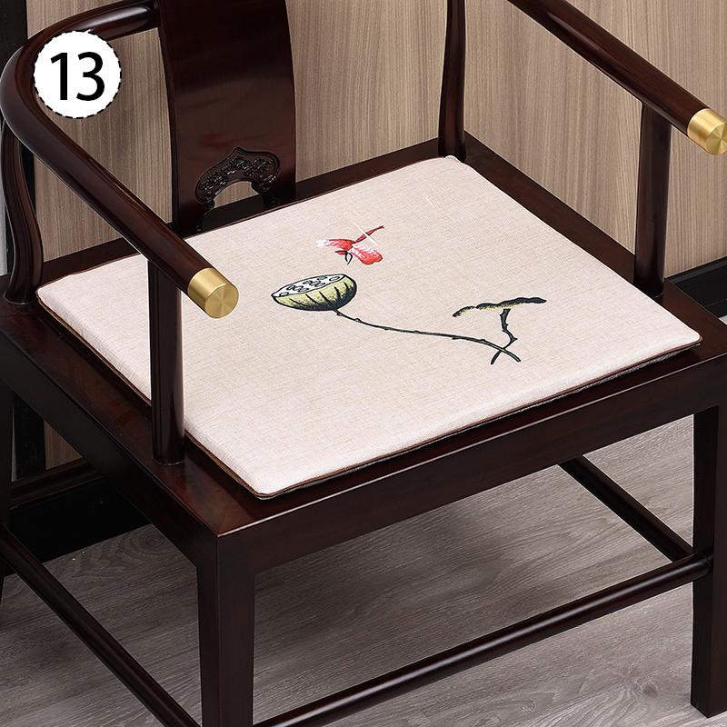 Chinese Style Chair Cushion Mahogany Sofa Stool Seat Pad Dining Chair Tatami Living Room Armchair Cushion Zen Meditation Mat