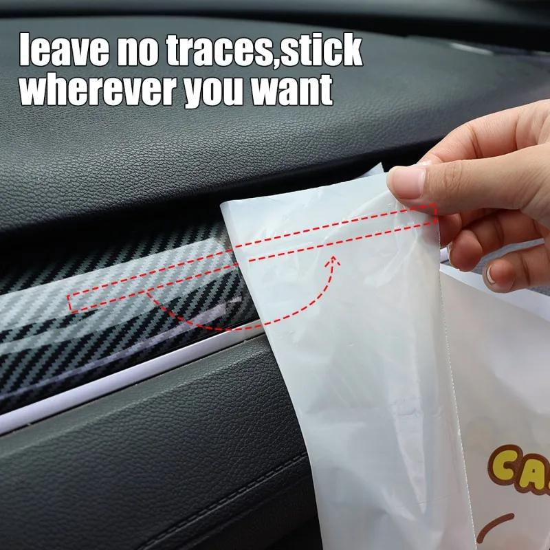 90pcs Cartoon Capybara Car Disposable Garbage Bag Portable Universal Auto Door Seat Household Thickened Desktop Trash Can