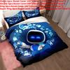 Cartoon Bot Astro Bedding Duvet Cover Pillow Case Set Single Double Bedroom