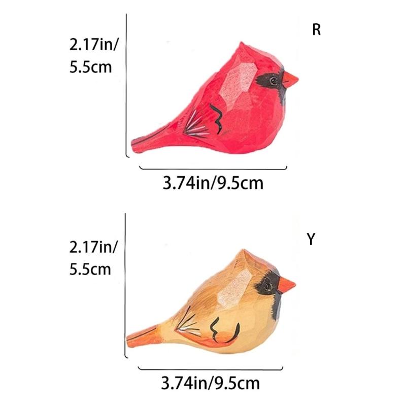 Resin Bird Decoration Hand-Carved Bird Figurine Hand-Painted Sculpted Resin Birds Statues 1PC