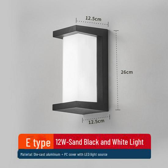 

Ультраяркий светодиодный индукционный настенный светильник для сада, балкона, лестницы и коридора - водонепроницаемое наружное освещение Cool Light 6000K