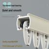Double Track Silent Glider Curtain Rail, Aluminum Alloy, Top Mount