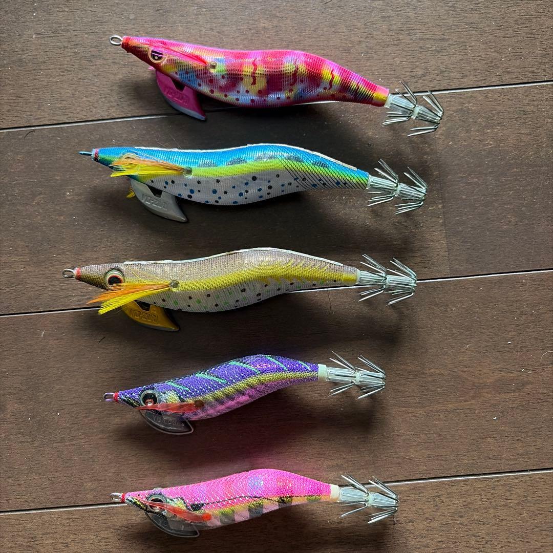 Used Egi YO-ZURI 3.5 size 3 pieces, 2.5 size 2 pieces set of 5, bulk sale