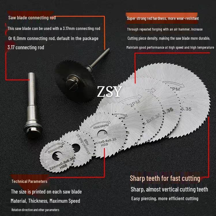 High-Speed Steel Mini Circular Saw Blade for Electric Drill Grinder