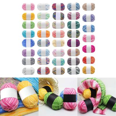 Häkelgarn Acryl Weiches Garn Rolle à 50g Strickgarn für DIY Handstricken Weben Taschen Hut Kleidung DIY Basteln